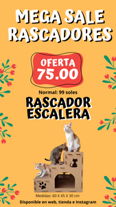 RASCADOR ESCALERA TRES NIVELES