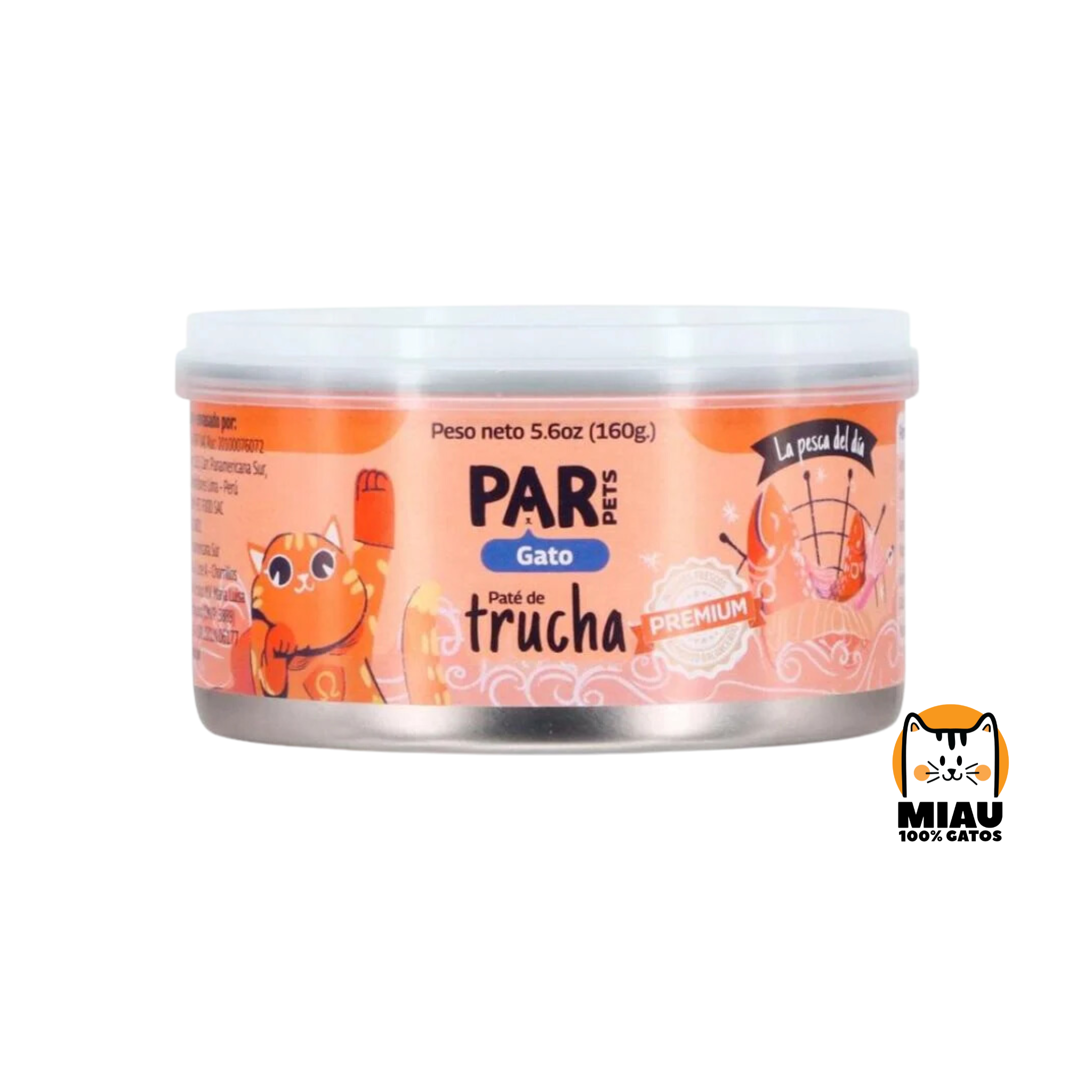 PATÉ DE TRUCHA PARA GATOS PAR PETS