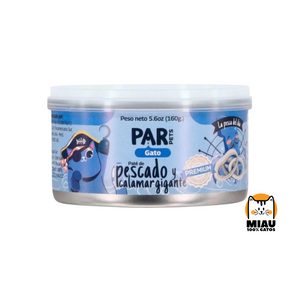 PATÉ DE PESCADO Y CALAMAR GIGANTE PARA GATOS PAR PETS