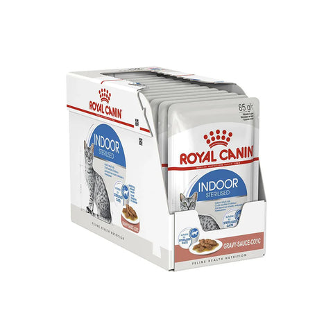 CAJA ROYAL CANIN INDOOR ESTERILIZADOS GRAVY PARA GATOS