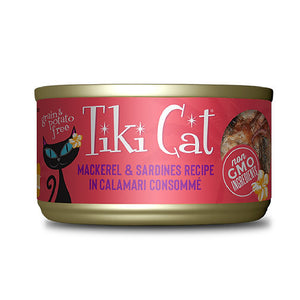 LATA TIKI CAT GRILLCABALLA, SARDINA Y CALAMAR 80 GR