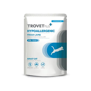 SACHET TROVET PLUS HIPOALERGÉNICO CORDERO FRESCO GATO ADULTO 85 GR