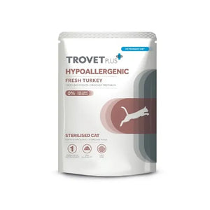 SACHET TROVET PLUS HIPOALERGÉNICO PAVO FRESCO GATO ESTERILIZADO 85 GR