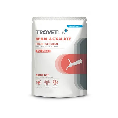 SACHET TROVET PLUS RENAL & OXALATE POLLO FRESCO GATO ADULTO 85 GR