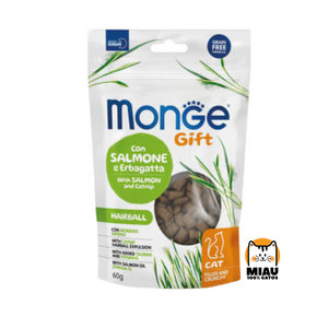 SNACK MONGE GIFT SALMÓN Y CATNIP HAIRBALL