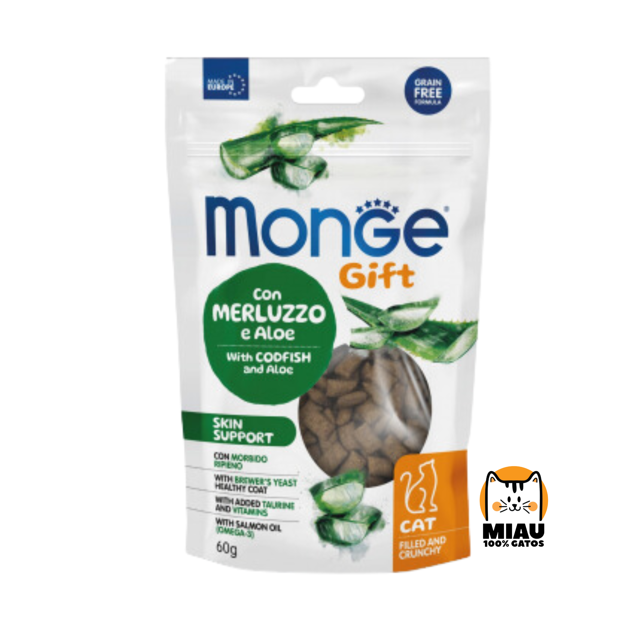 SNACK MONGE GIFT BACALAO Y ALOE VERA SKIN PROTECTION