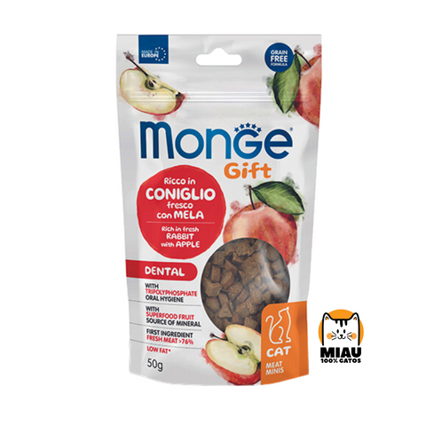 SNACK MONGE GIFT CONEJO Y MANZANA DENTAL