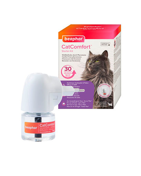  bSerene Solución avanzada de feromonas calmantes para gatos, Recambio de difusor de 30 días, Ayuda a reducir la ocultación, los  arañazos, el estrés, la pulverización