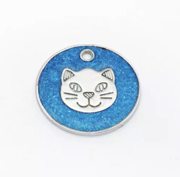 PLACA CARA DE GATO 2.5 CM GLITTER