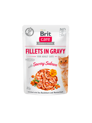 SACHET BRIT CARE FILLETS SAVORY SALMON